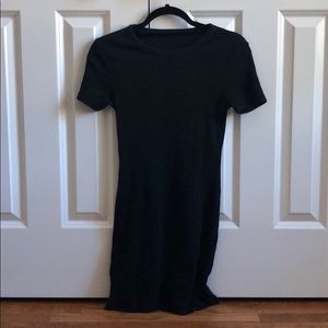 Brandy Melville ribbed black T-shirt dress